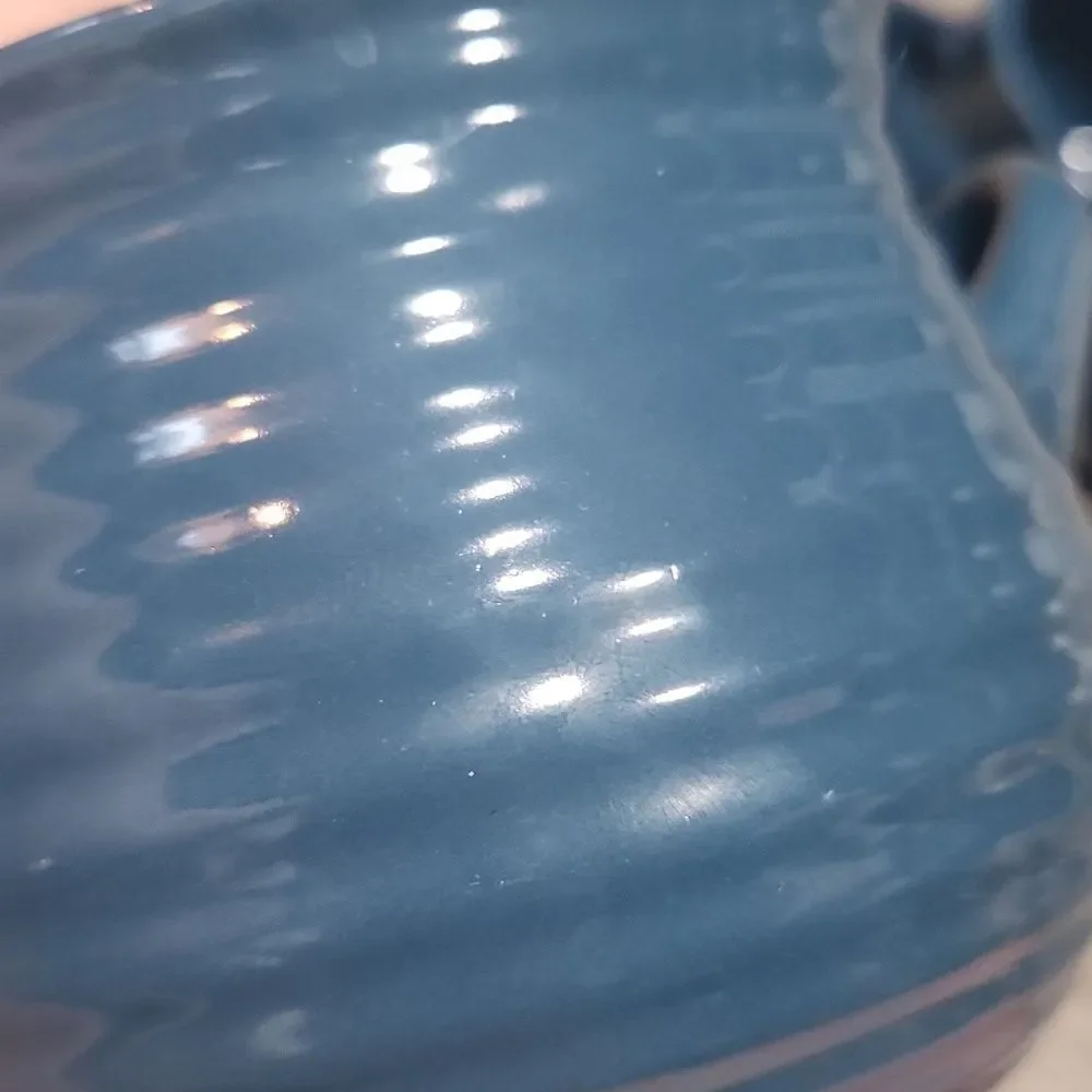 Set Of 2 California Pantry Dk Blue Crock Bowls